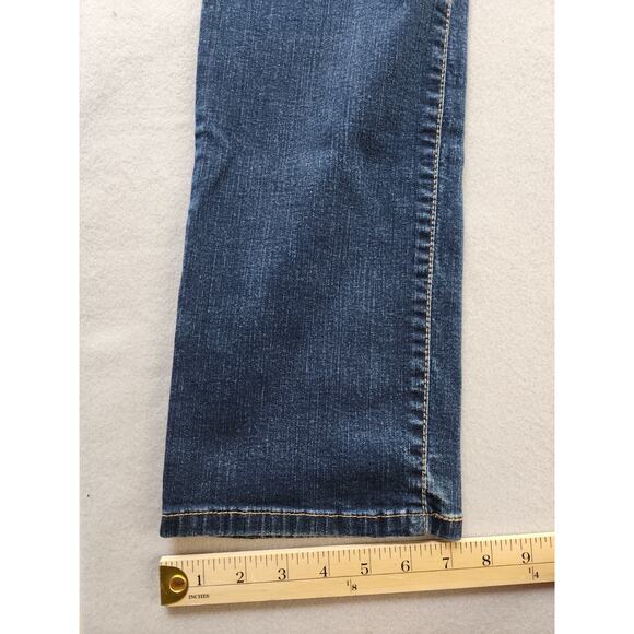 Levi's 512 •Perfectly Slimming Women's Stretch Denim Blue Jeans Bootcut Size 12M - Picture 7 of 9